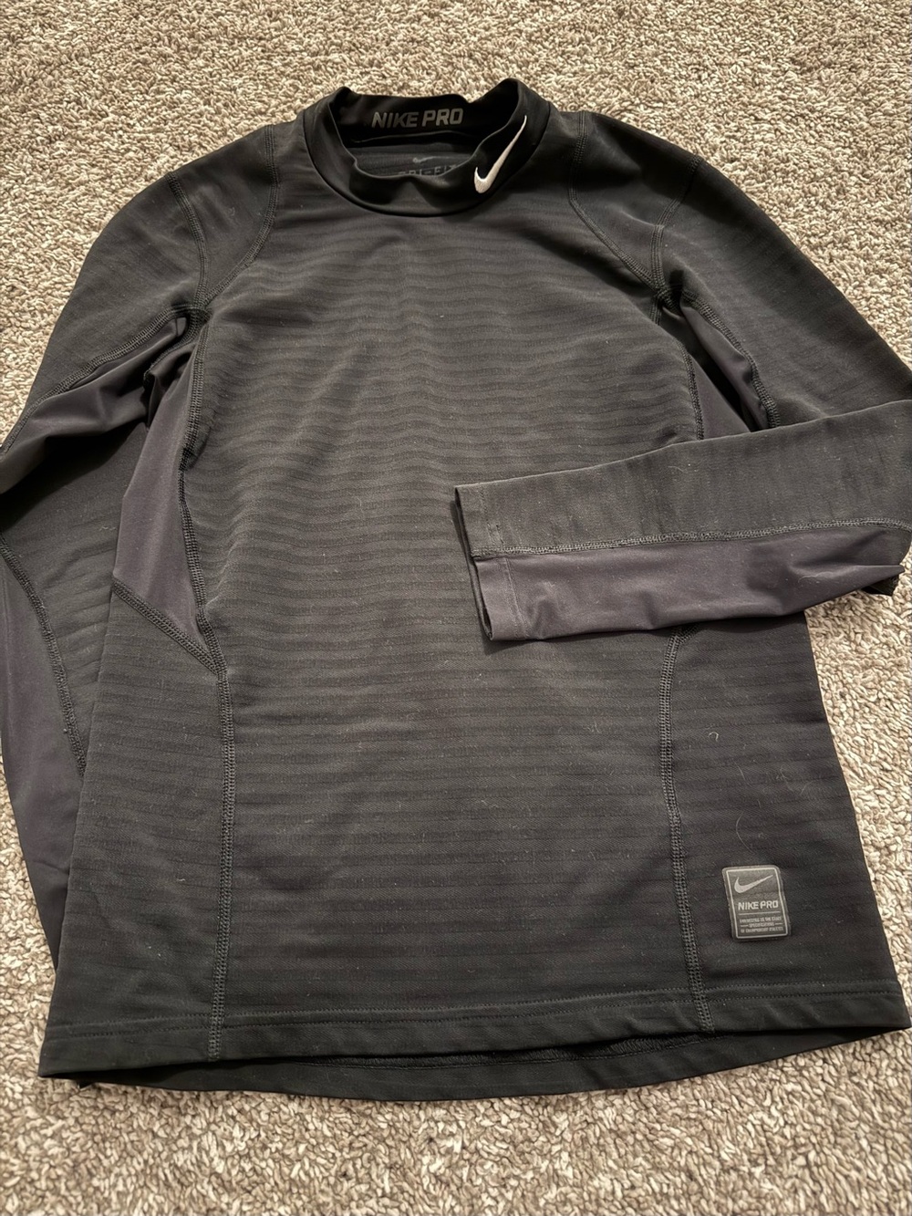 Nike Pro Boys Black Compression Long-Sleeve Shirt
